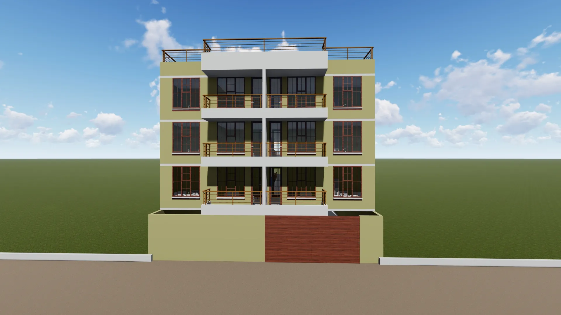 Ol Donyo Sabuk 25-Unit Rental Block — architectural render