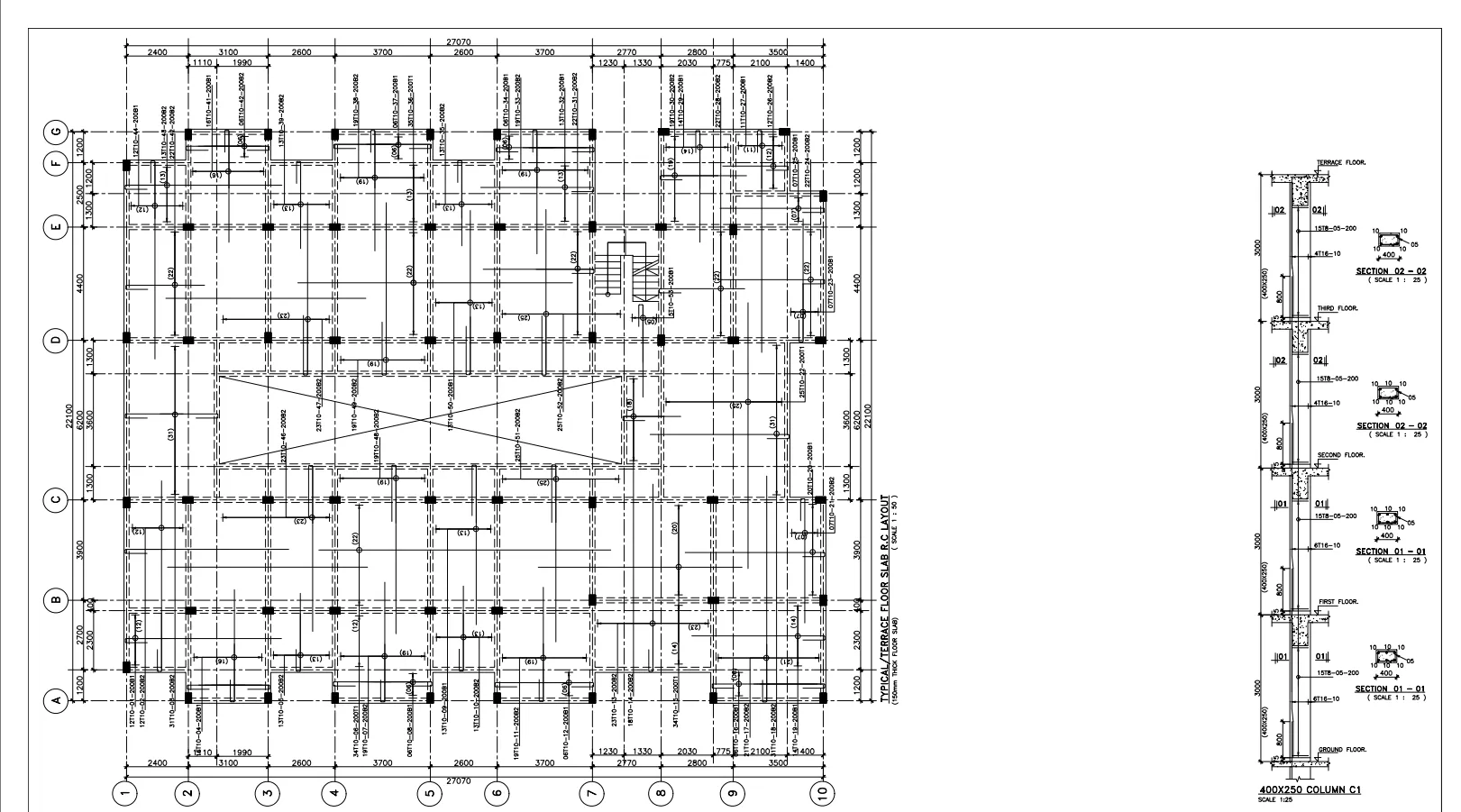 Slab reinforcement layout